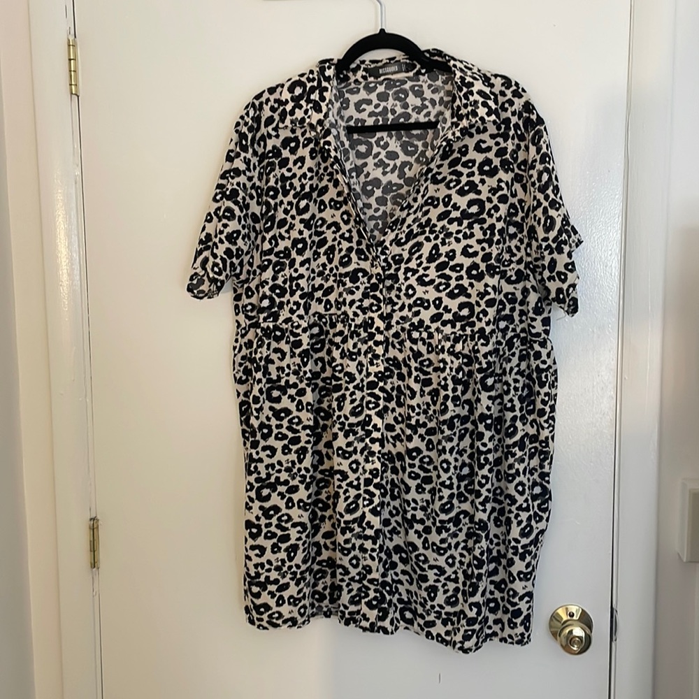 Missguided Cheetah T-Shirt Dress